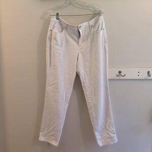 Coldwater Creek White Denim 16 Natural Fit Coastal Grandma Beach Summer Resort